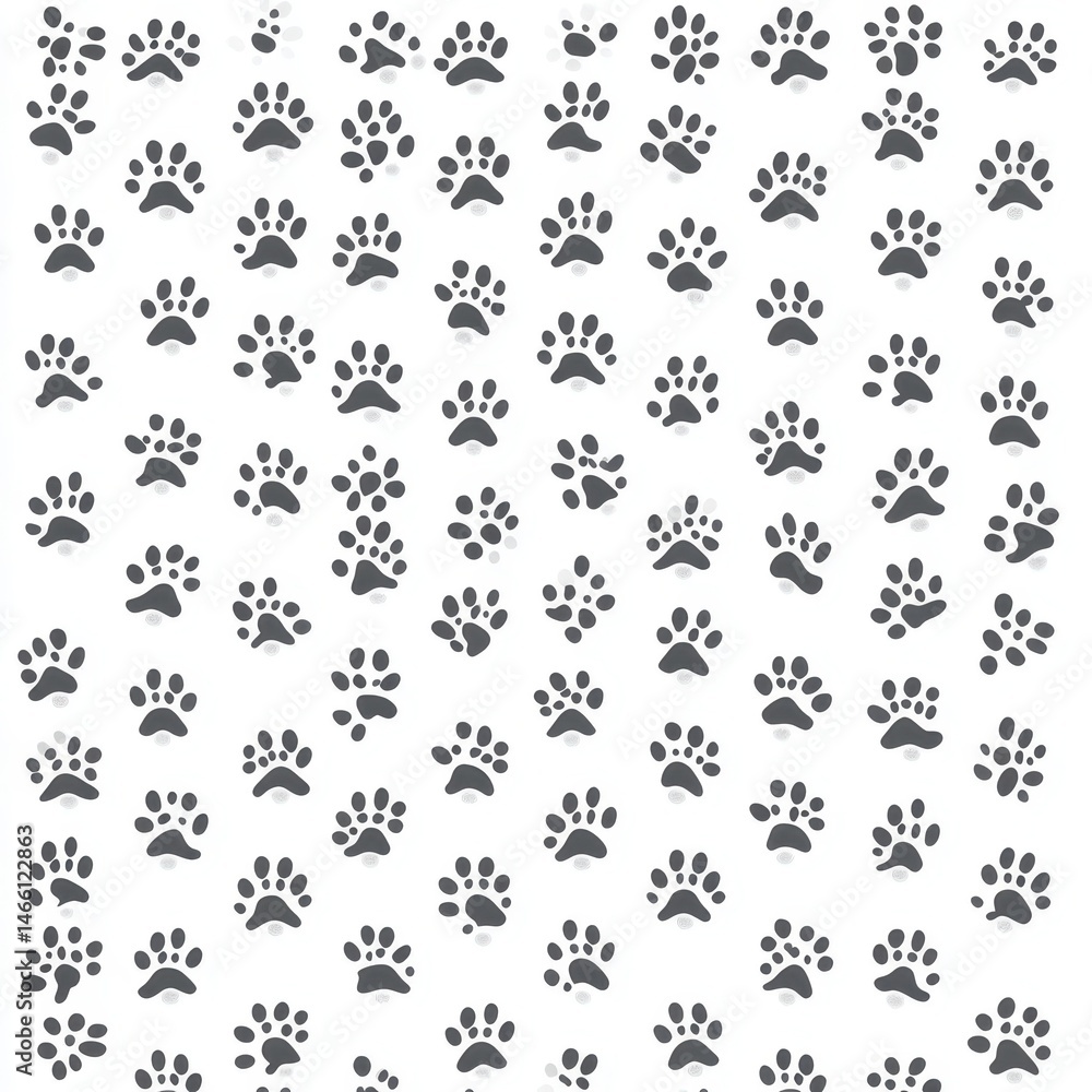 Repeating paw prints pattern. Repeating paw prints pattern.