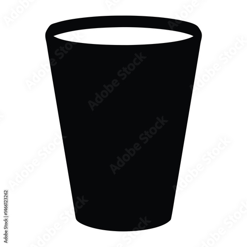 chai latte vector silhouette icon, black and white illustration of drinks.