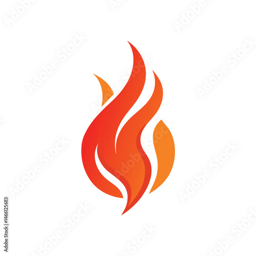 Flame Abstract Logo Design Vector
