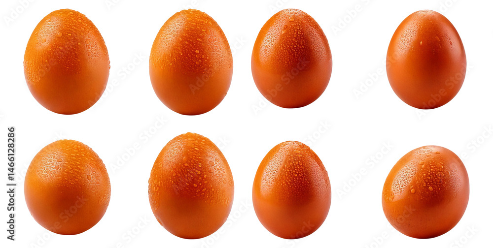 Fresh Organic Eggs on a Dark Background with Water Droplets, Isolated on Transparent, white background Fresh Organic Eggs on a Dark Background with Water Droplets, Isolated on Transparent, white background