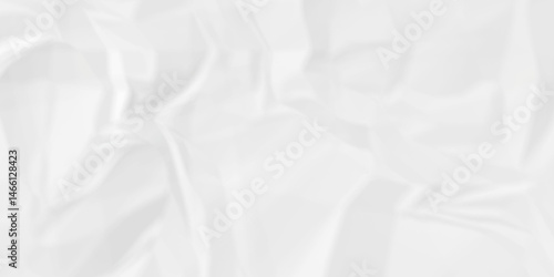 White crumple obsolete billboard rumple. wrinkle ripped creased white crumple aged closeup craft document grunge recycling paper background.	
