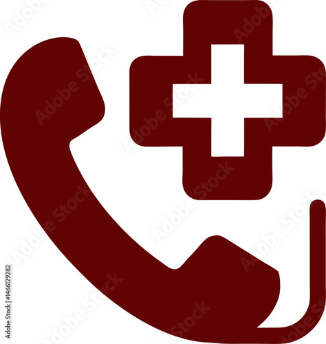 Emergency call line icon, medicine and healthcare, medical support sign vector graphics, a linear pattern on a white background, eps 10.