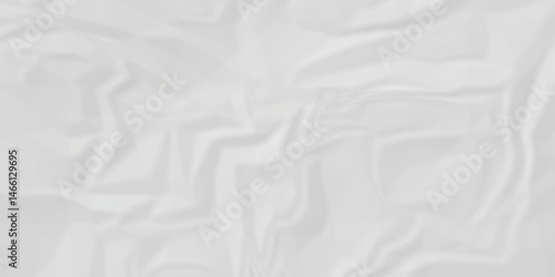 White crumple obsolete billboard rumple. wrinkle ripped creased white crumple aged closeup craft document grunge recycling paper background.	
