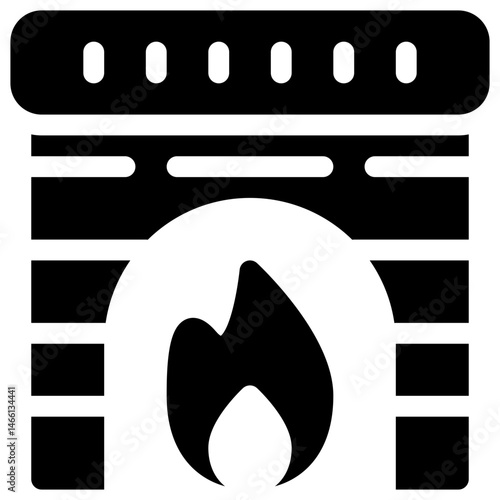 vector illustration of a furnace