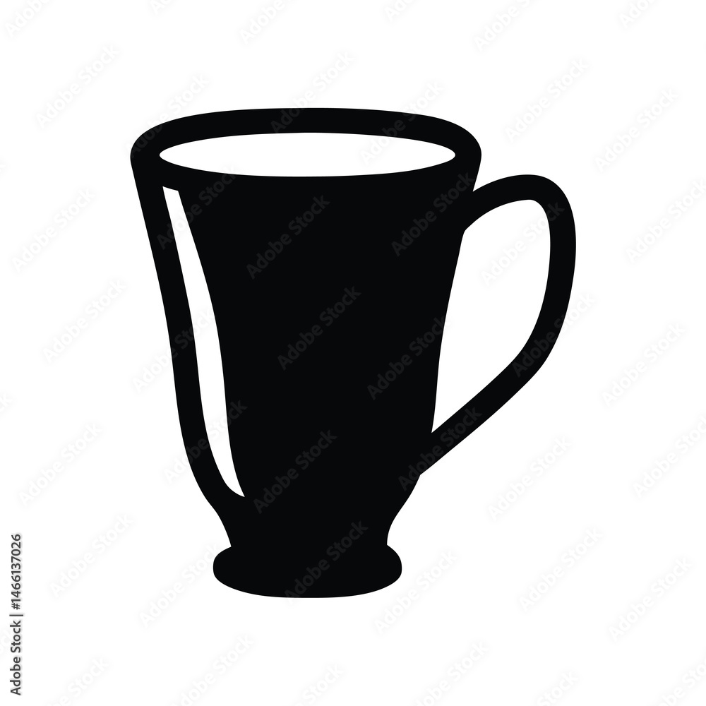 hot toddy vector silhouette icon, black and white illustration of drinks. hot toddy vector silhouette icon, black and white illustration of drinks.