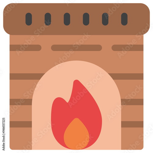 vector illustration of a furnace