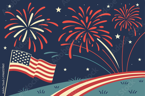 american independence day , Fourth of July Fireworks Display