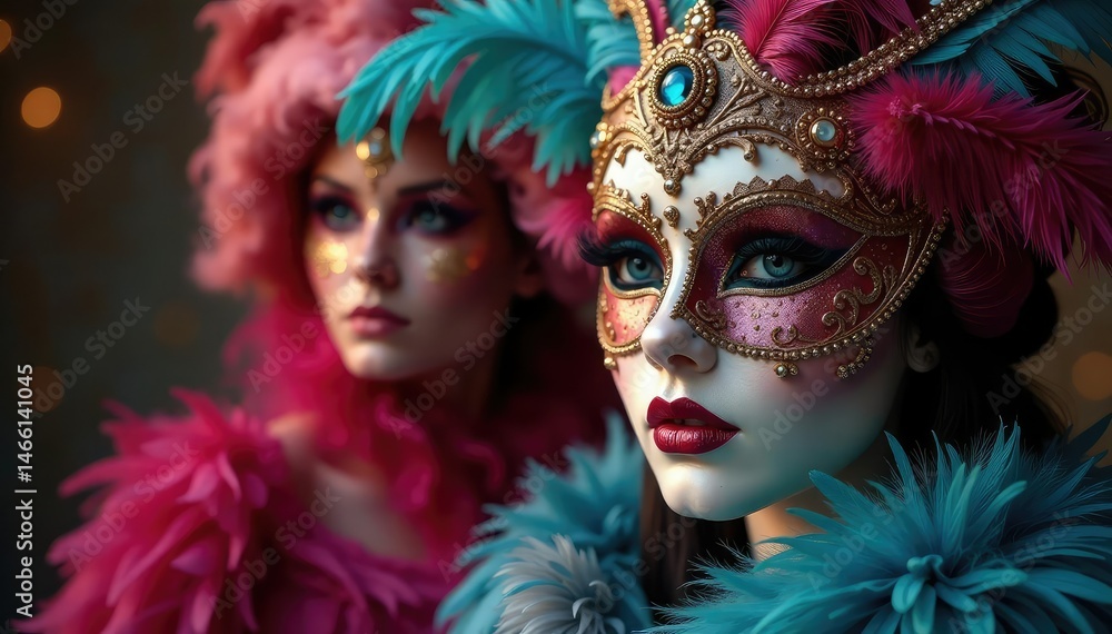Elegant masks & feathered boas, shimmering fabrics , elegant, feather boa Elegant masks & feathered boas, shimmering fabrics , elegant, feather boa