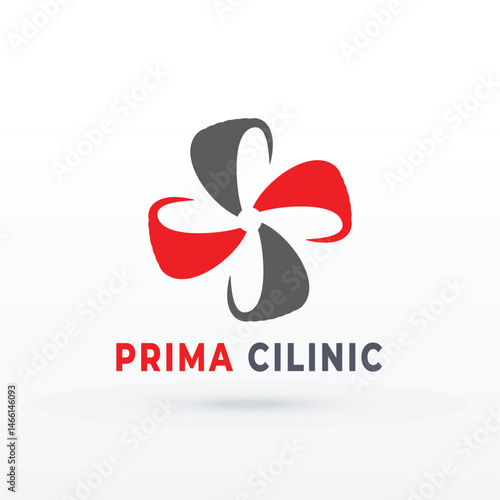 Red Prima Clinic Nurse and Stethoscope Logo Symbol of Health, Care & Peace Medical instrument Vector Design SVG PNG Free Download