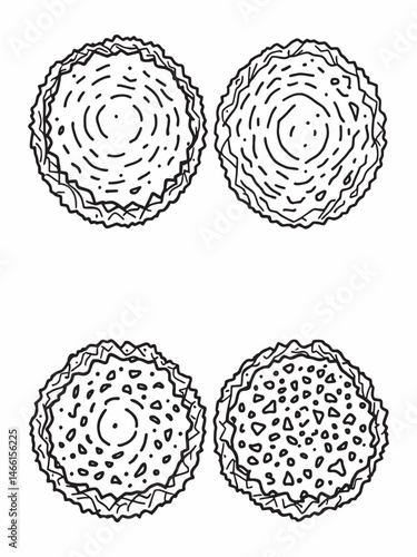 falafel ball line art modern culinary art piece.eps