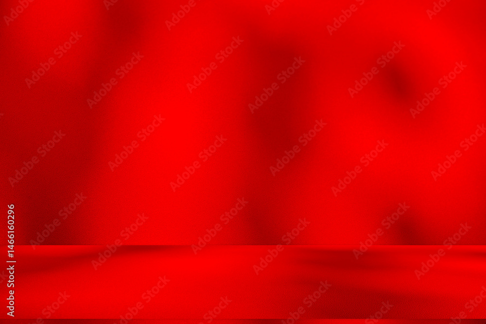 Wall interior background, studio and backdrops show products.with shadow from window color Red background for text insertion and presentation product Wall interior background, studio and backdrops show products.with shadow from window color Red background for text insertion and presentation product
