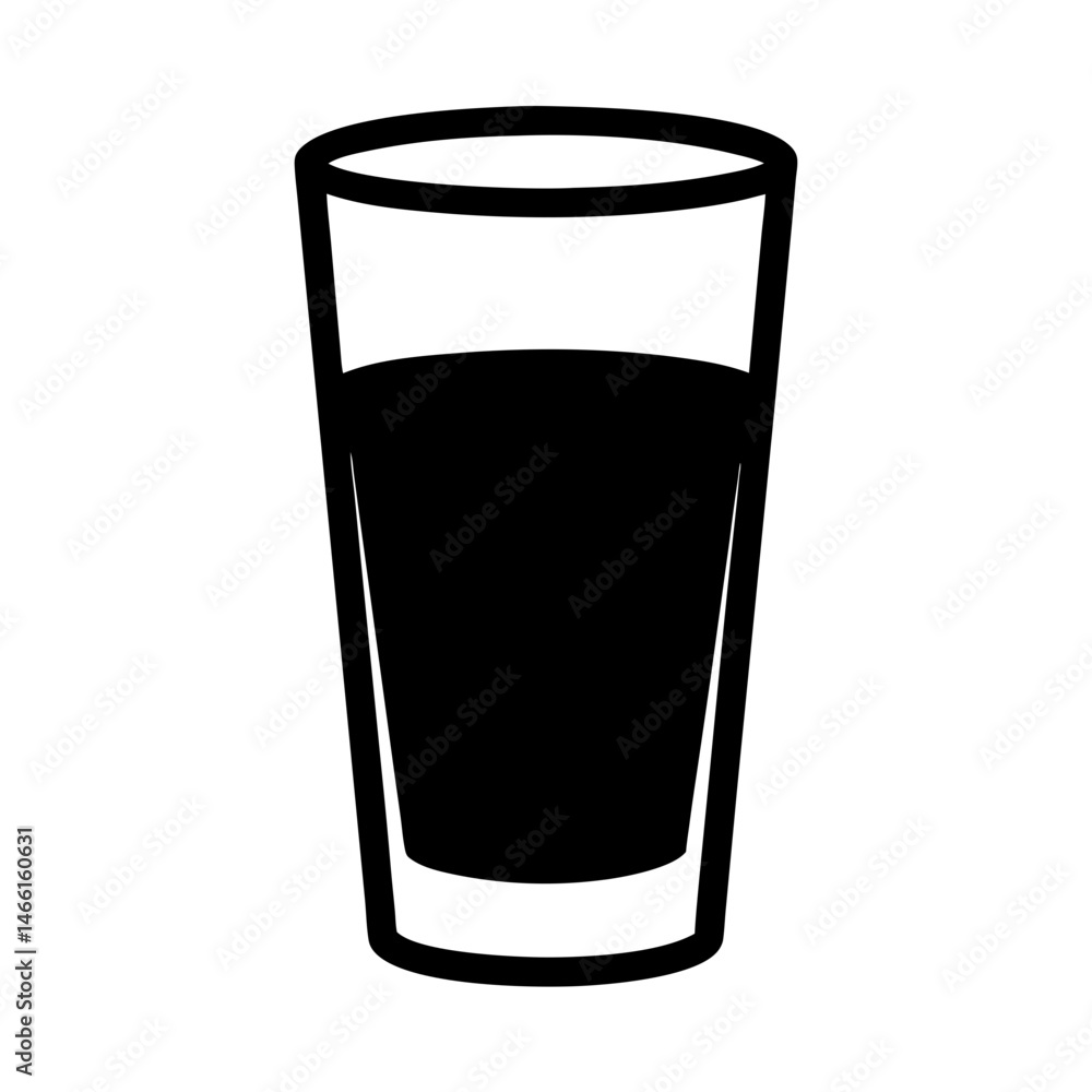 shot glass vector silhouette icon, black and white illustration of drinks. shot glass vector silhouette icon, black and white illustration of drinks.