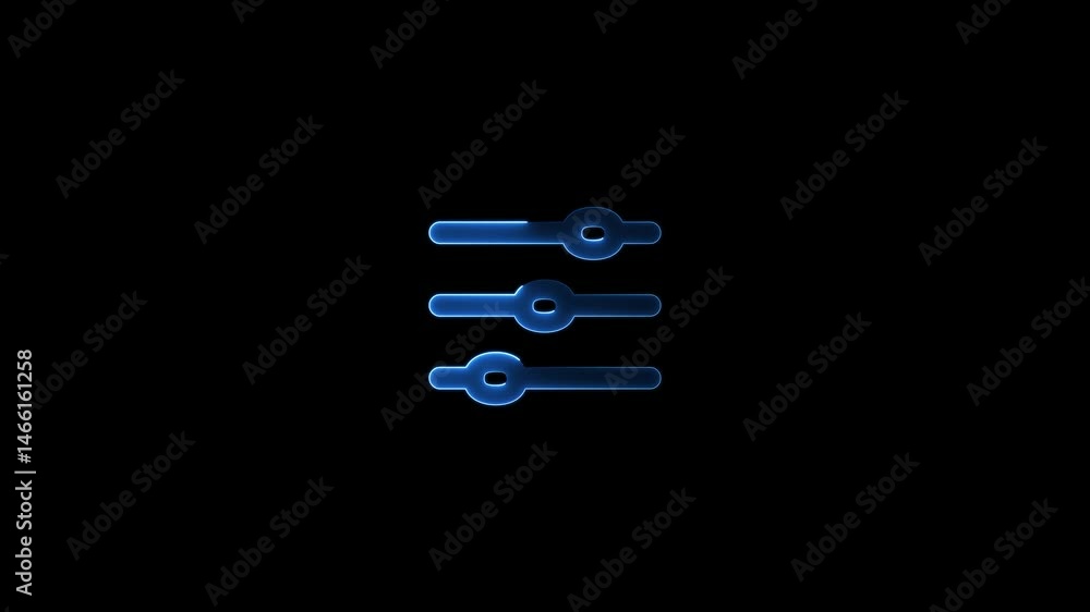 neon edit icon animation ,glowing edit icon on black background. neon edit icon animation ,glowing edit icon on black background.