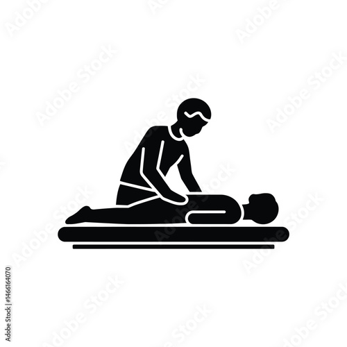Chiropractor Adjusting Patient on Table Back Pain Relief Treatment