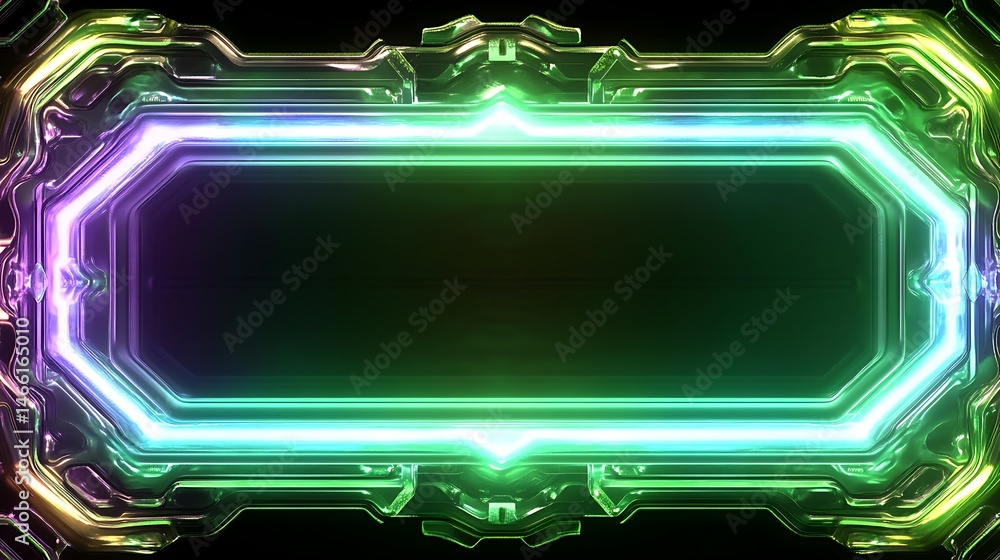 Obraz premium Futuristic glowing frame (4)