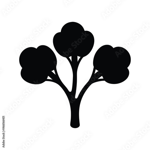 brussels sprouts vector silhouette icon - perfect for food, farming, or nutrition concepts.