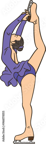 Woman’s Singles Figure Skater (Biellmann spin)