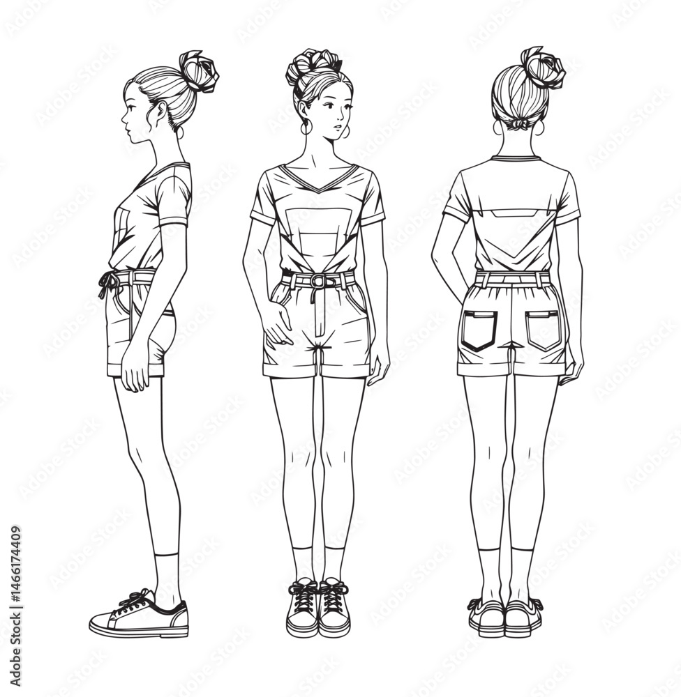 vector illustration of a fashion model vector illustration of a fashion model