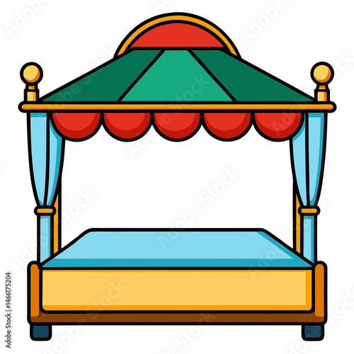 bed with pillows