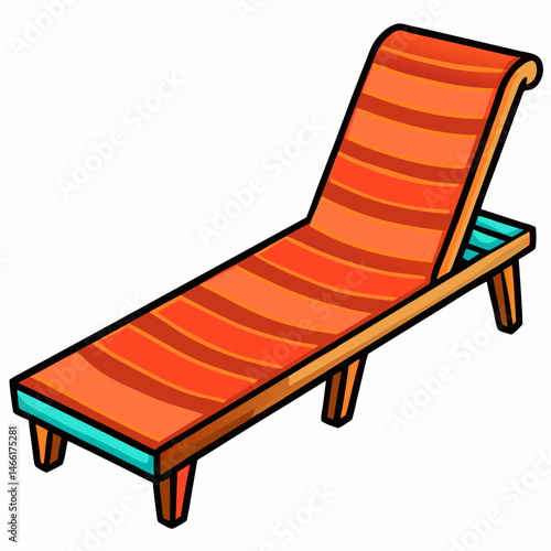 chaise longue isolated on white