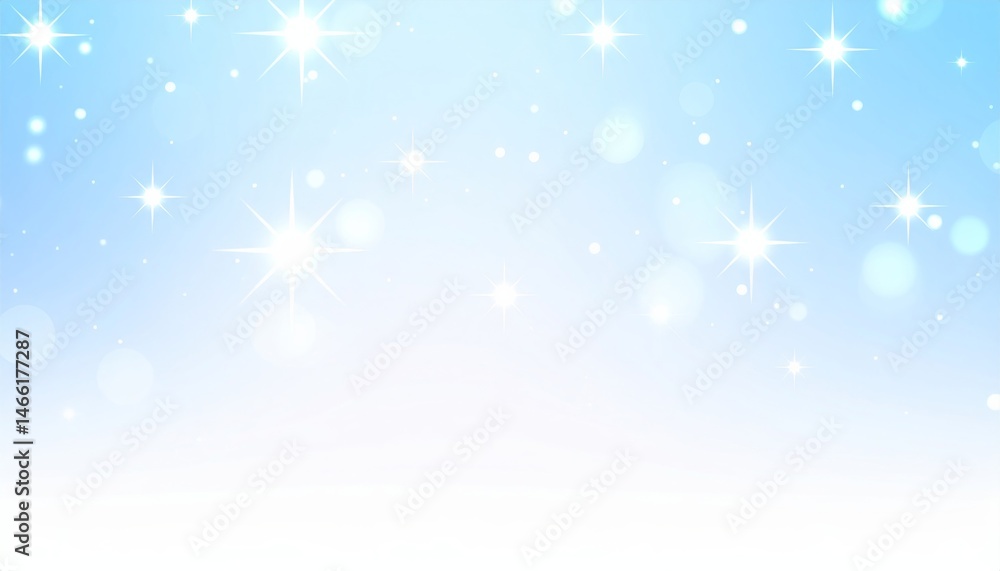 Naklejka premium Blue Christmas background with snowflakes and festive winter decoration