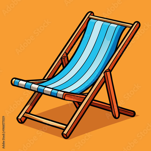 beach chair isolated on white