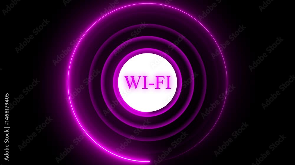 A neon sign in striking green and blue letters spelling text animation suitable for business, white radio waves Background A neon sign in striking green and blue letters spelling text animation suitable for business, white radio waves Background
