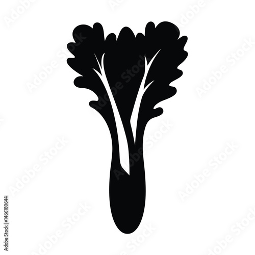 napa cabbage vector silhouette icon - perfect for food, farming, or nutrition concepts.