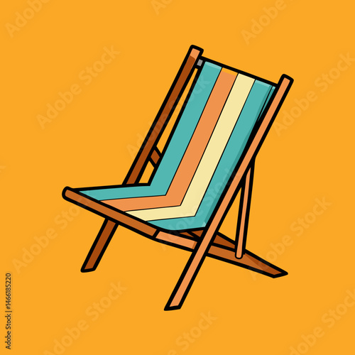 chaise longue on white background