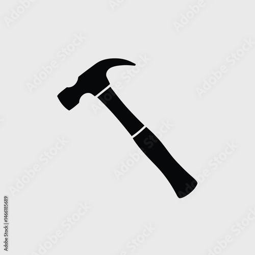 Wallpaper Mural Simple Black Hammer Icon Isolated on White Background Torontodigital.ca