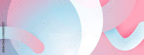 Abstract fluid shapes overlap. Soft pastel colors blend, creating modern background design. Minimalist aesthetic, gentle gradients present.