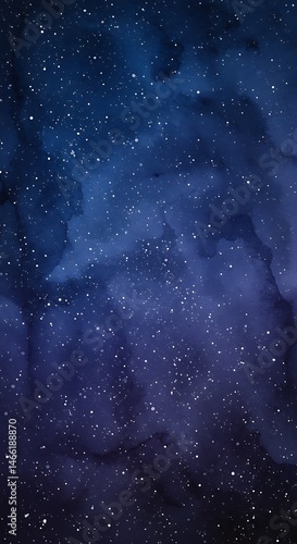 Cosmic Watercolor: Night Sky Dreamscape