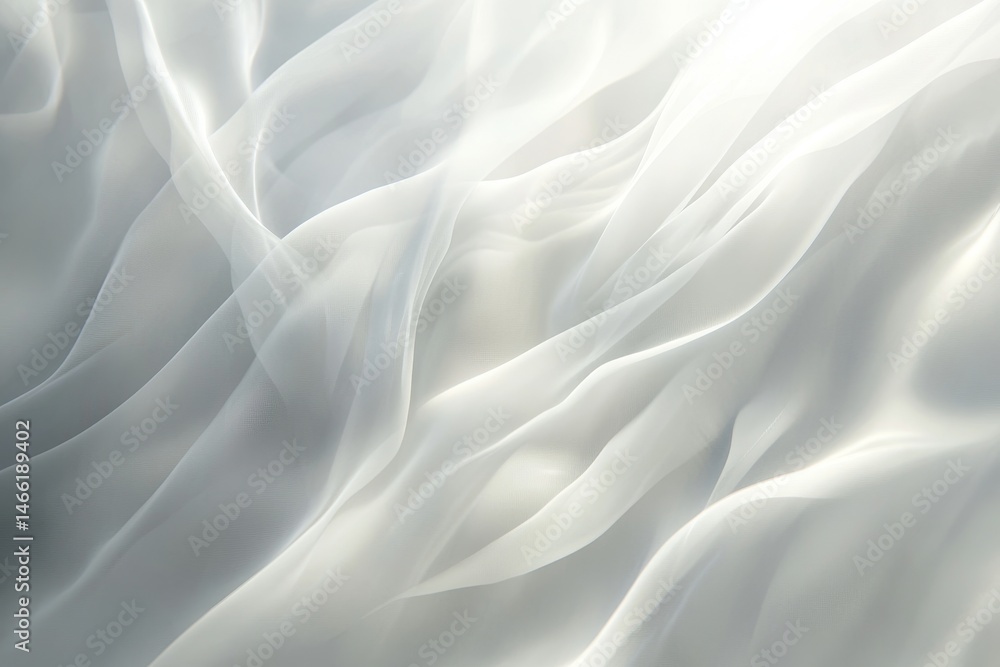 Obraz premium Elegant folds of translucent fabric in soft light.