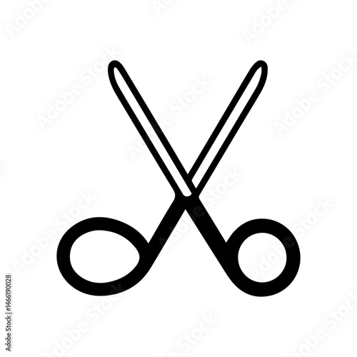 Scissors doodle vector icon