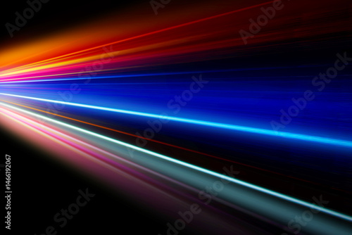 Abstract Light Trails in Motion Blur