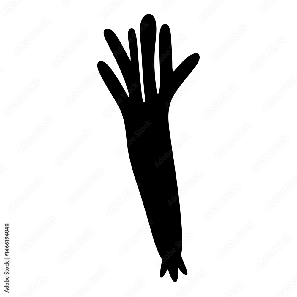 Fototapeta premium horseradish root vector silhouette icon - perfect for food, farming, or nutrition concepts.