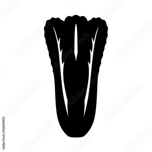 napa cabbage vector silhouette icon - perfect for food, farming, or nutrition concepts.