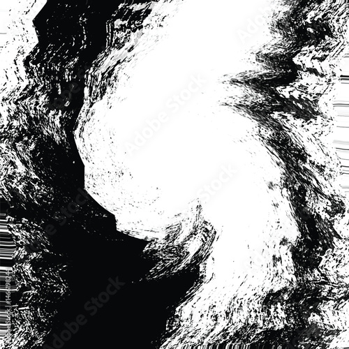 Black and white grungy abstract background. Grungy frame. Vector illustration
