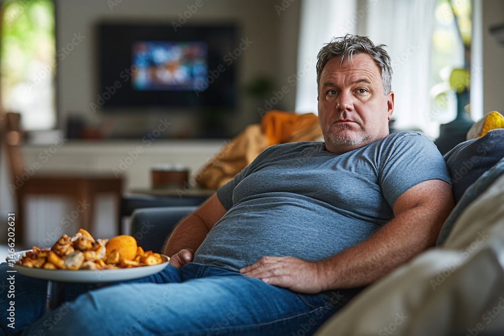 Fototapeta premium Adult obese overweight