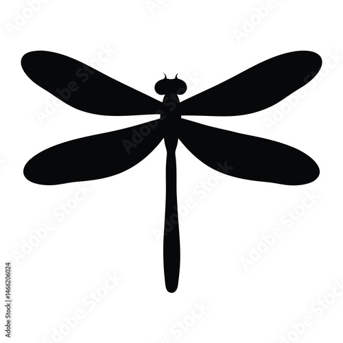dragonfly vector silhouette icon - , ideal for wildlife, safari, and animal-themed illustrations.