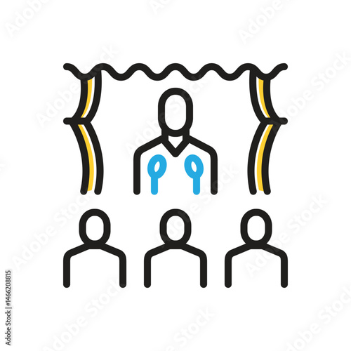 Multi color icon for perform