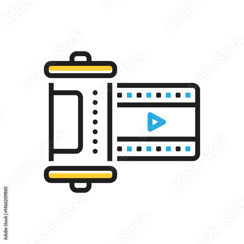 Multi color icon for film