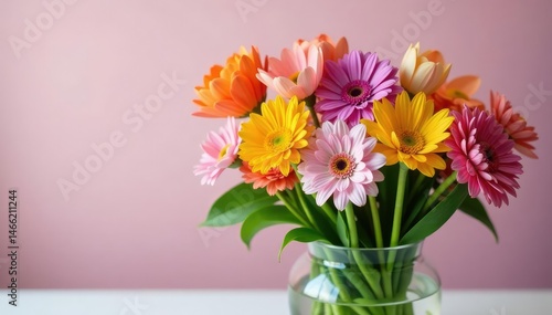 Wallpaper Mural Vibrant spring bouquet of colorful flowers in a vase , flower vase, vase of flowers Torontodigital.ca