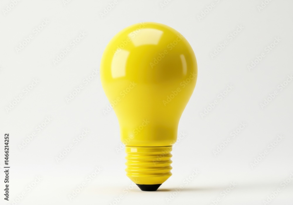 Yellow lightbulb against isolated on white background Yellow lightbulb against isolated on white background
