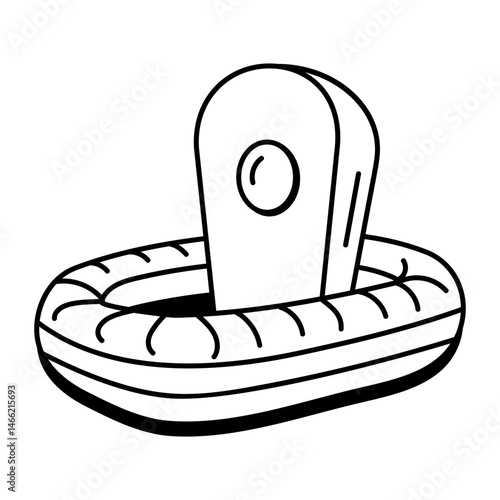 A hand drawn style icon depicting a party float decor
