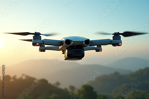 Wallpaper Mural Drone aerial capture mountain landscape photography nature sunrise high angle exploration Torontodigital.ca