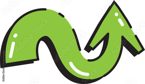 Arrow Hand drawn element vector design, Color Arrows pointing, Cartoon arrows on transparent background vector illustration