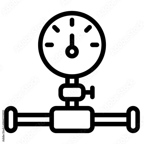 water meter line icon 