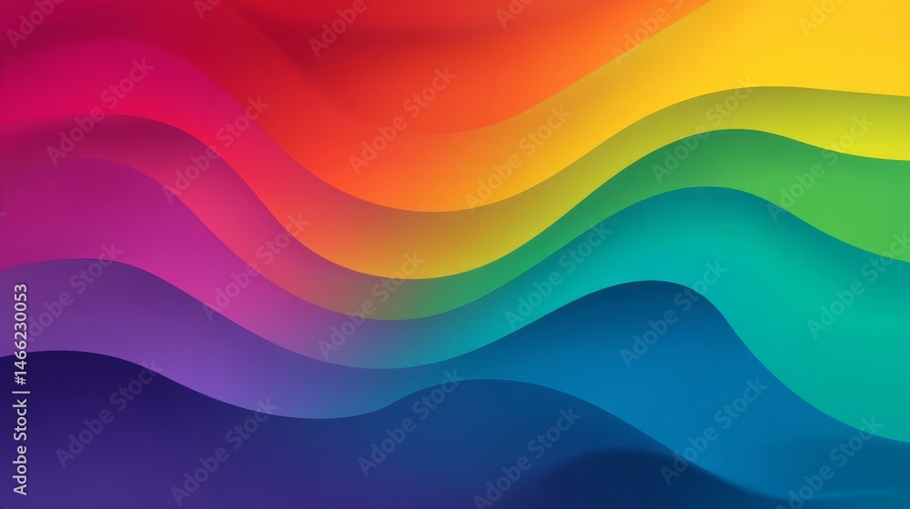 Fototapeta premium Vibrant rainbow gradient banner vector template celebrating lgbtq pride and diversity