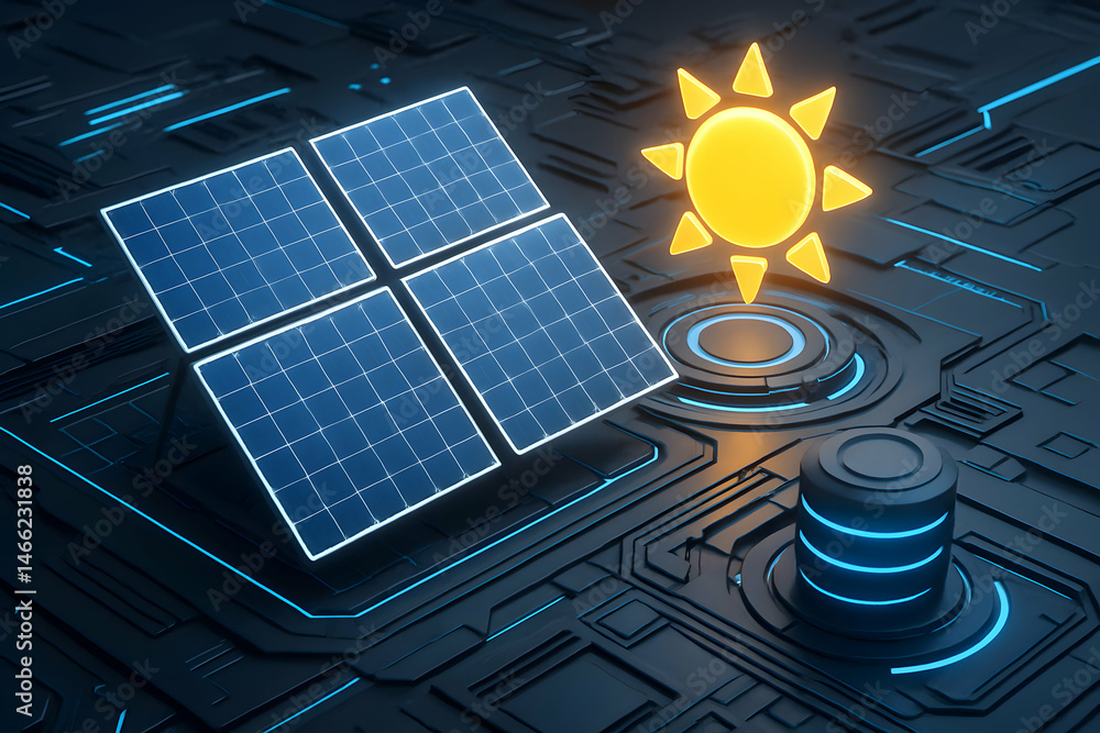 Innovative solar panel technology concept.